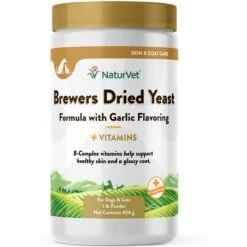 NaturVet Brewer's Dried Yeast With Garlic Powder Skin & Coat Supplement For Cats & Dogs