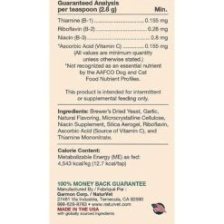 NaturVet Brewer's Dried Yeast With Garlic Powder Skin & Coat Supplement For Cats & Dogs -NaturVet 60327 PT2. AC SS1800 V1489183923