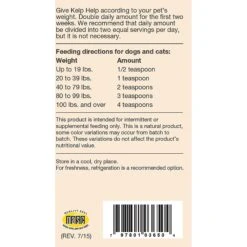 NaturVet Kelp Help Plus Omegas Powder Supplement For Cats & Dogs -NaturVet 60358 PT2. AC SS1800 V1474212503