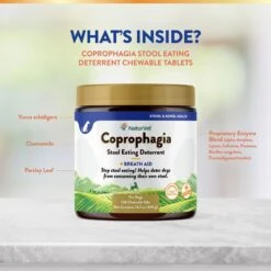 NaturVet Coprophagia Plus Breath Aid Tablets Coprophagia Supplement For Dogs -NaturVet 63789 PT4. AC SS1800 V1698694966