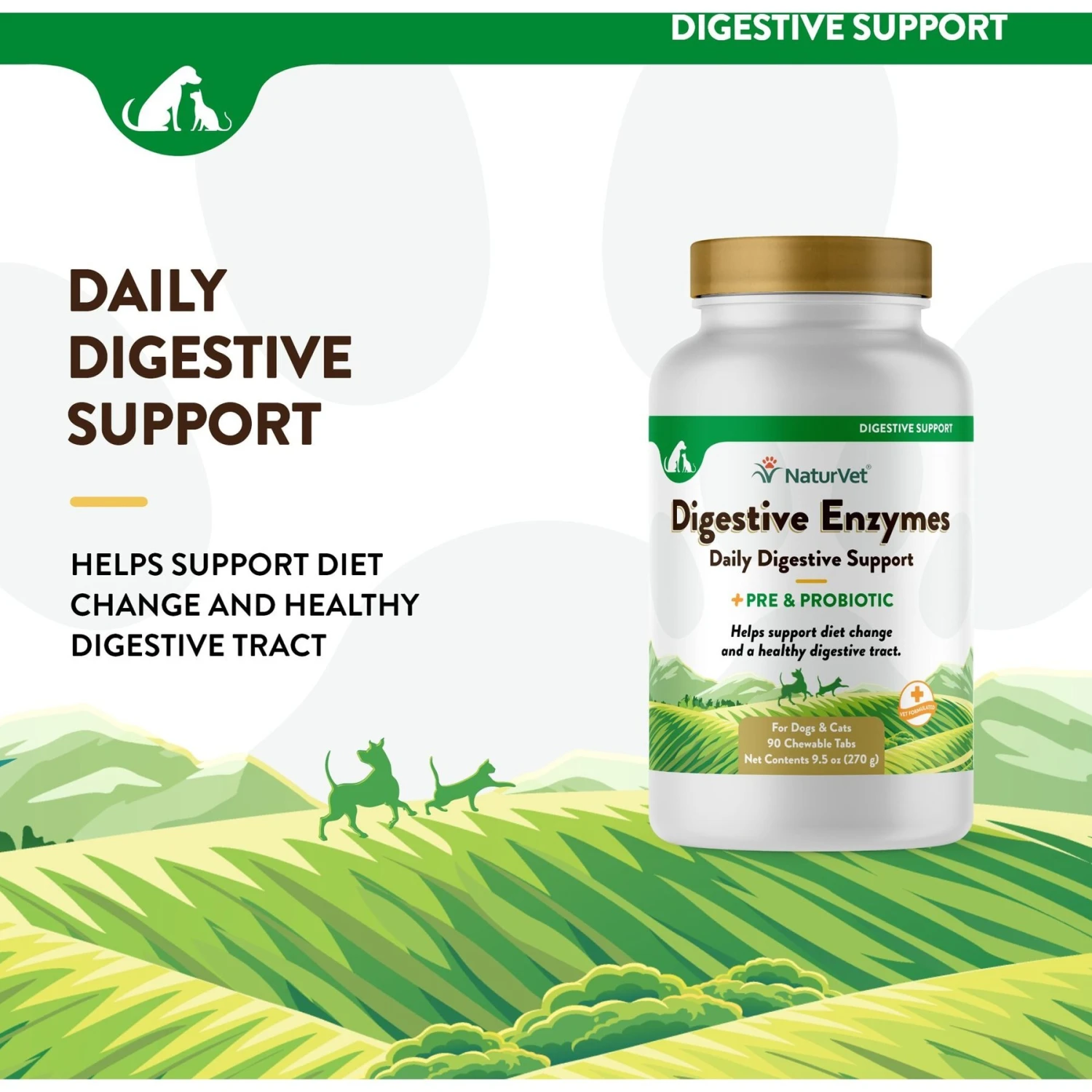 NaturVet Digestive Enzymes Plus Probiotic Chewable Tablets Digestive Supplement For Cats & Dogs 5 NaturVet Digestive Enzymes Plus Probiotic Chewable Tablets Digestive Supplement For Cats & Dogs - Image 3