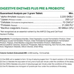 NaturVet Digestive Enzymes Plus Probiotic Chewable Tablets Digestive Supplement For Cats & Dogs 18 NaturVet Digestive Enzymes Plus Probiotic Chewable Tablets Digestive Supplement For Cats & Dogs -NaturVet 63794 PT7. AC SS1800 V1698693671