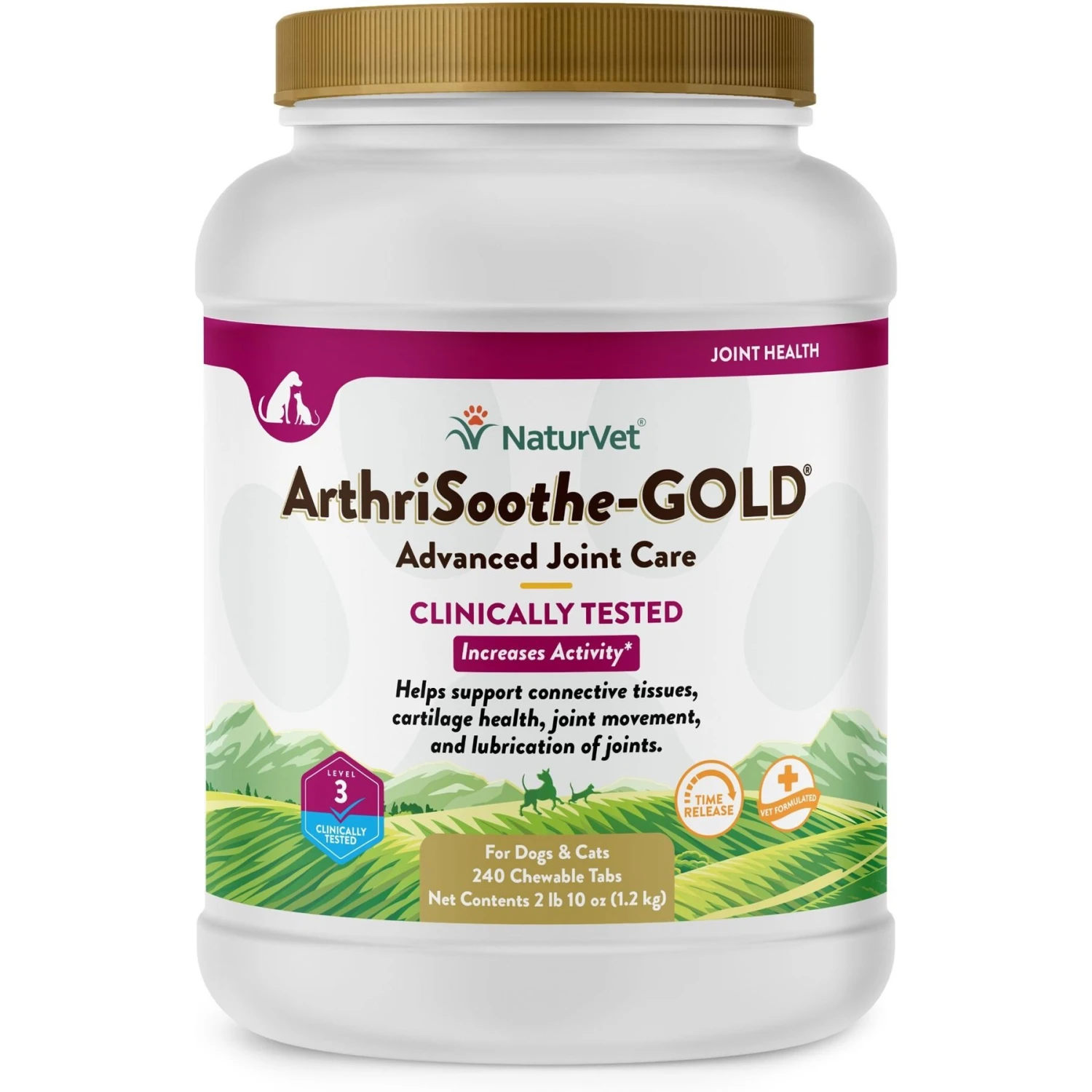 NaturVet Advanced Care ArthriSoothe-GOLD Chewable Tablets Joint Supplement For Cats & Dogs 3 NaturVet Advanced Care ArthriSoothe-GOLD Chewable Tablets Joint Supplement For Cats & Dogs