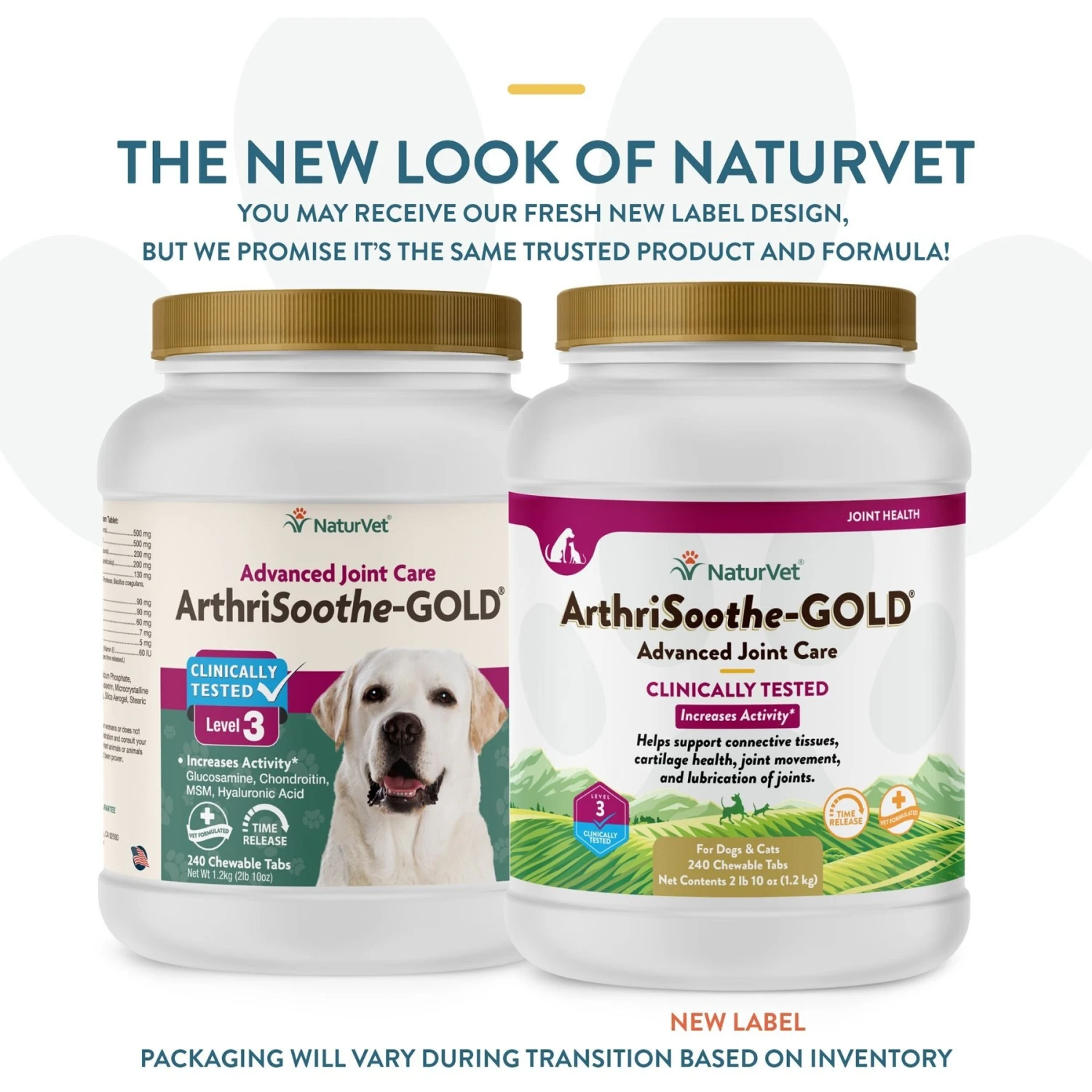 NaturVet Advanced Care ArthriSoothe-GOLD Chewable Tablets Joint Supplement For Cats & Dogs 4 NaturVet Advanced Care ArthriSoothe-GOLD Chewable Tablets Joint Supplement For Cats & Dogs - Image 2