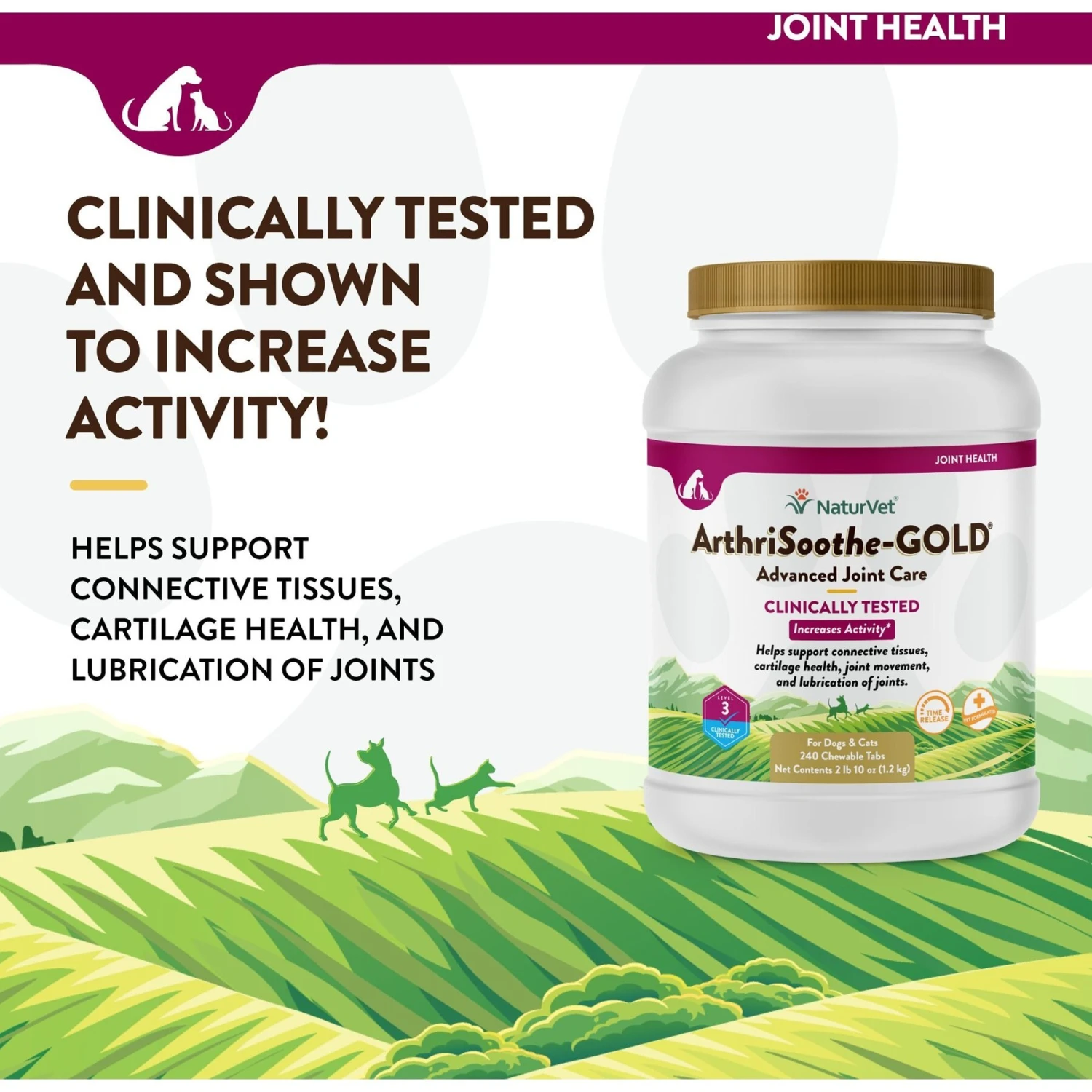 NaturVet Advanced Care ArthriSoothe-GOLD Chewable Tablets Joint Supplement For Cats & Dogs 5 NaturVet Advanced Care ArthriSoothe-GOLD Chewable Tablets Joint Supplement For Cats & Dogs - Image 3