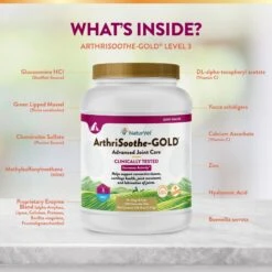 NaturVet Advanced Care ArthriSoothe-GOLD Chewable Tablets Joint Supplement For Cats & Dogs 14 NaturVet Advanced Care ArthriSoothe-GOLD Chewable Tablets Joint Supplement For Cats & Dogs -NaturVet 63802 PT4. AC SS1800 V1698697411