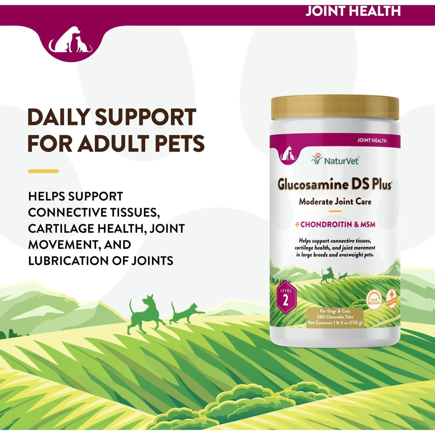 NaturVet Moderate Care Glucosamine DS Plus Chewable Tablets Joint Supplement For Dogs 5 NaturVet Moderate Care Glucosamine DS Plus Chewable Tablets Joint Supplement For Dogs - Image 3