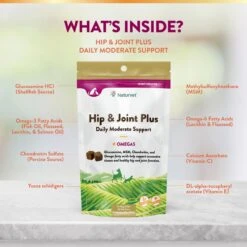 NaturVet Hip & Joint Plus Omegas Soft Chews Joint Supplement For Cats & Dogs 15 NaturVet Hip & Joint Plus Omegas Soft Chews Joint Supplement For Cats & Dogs -NaturVet 63805 PT4. AC SS1800 V1698692846