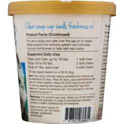 NaturVet Tear Stain Plus Lutein Soft Chews Vision Supplement For Cats & Dogs & Miracle Care Eye Clear Cleaning Pads For Dogs & Cats -NaturVet 646998 PT2. AC SS1800 V1664552151