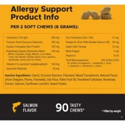 PetHonesty Allergy Support Salmon Flavored Soft Chews Supplement For Dogs & NaturVet Aller-911 Allergy Aid Skin Care Plus Aloe Vera Dog & Cat Shampoo -NaturVet 647006 PT4. AC SS1800 V1676650085