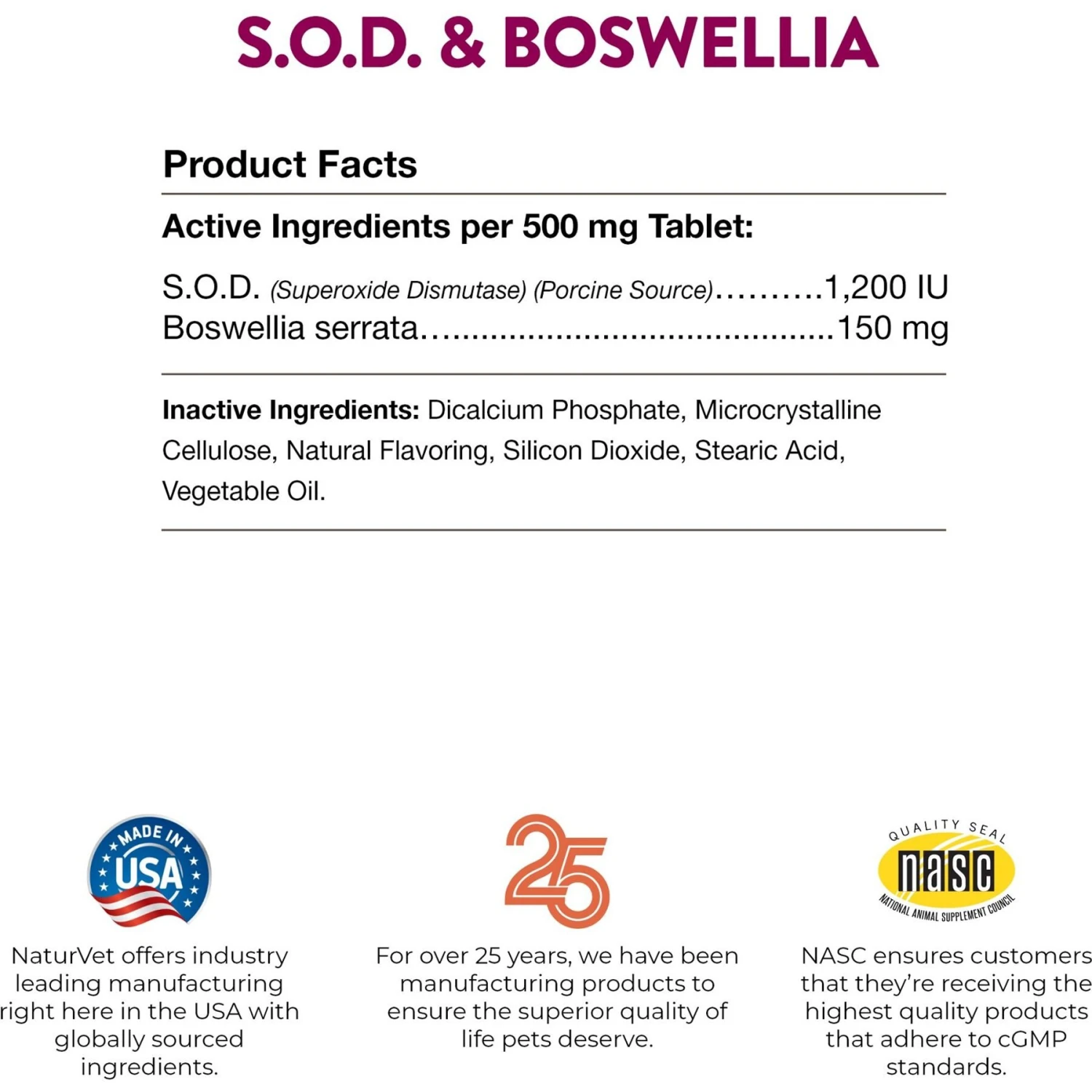 NaturVet S.O.D. Boswelia Chewable Tablets Joint Supplement For Dogs 9 NaturVet S.O.D. Boswelia Chewable Tablets Joint Supplement For Dogs - Image 8