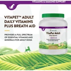 NaturVet VitaPet Adult Plus Breath Aid Chewable Tablets Multivitamin For Dogs 13 NaturVet VitaPet Adult Plus Breath Aid Chewable Tablets Multivitamin For Dogs -NaturVet 77909 PT2. AC SS1800 V1698693172