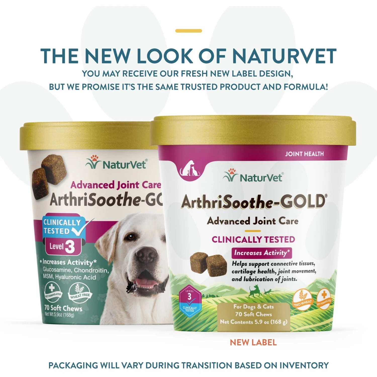 NaturVet Advanced Care ArthriSoothe-GOLD Soft Chews Joint Supplement For Cats & Dogs 4 NaturVet Advanced Care ArthriSoothe-GOLD Soft Chews Joint Supplement For Cats & Dogs - Image 2