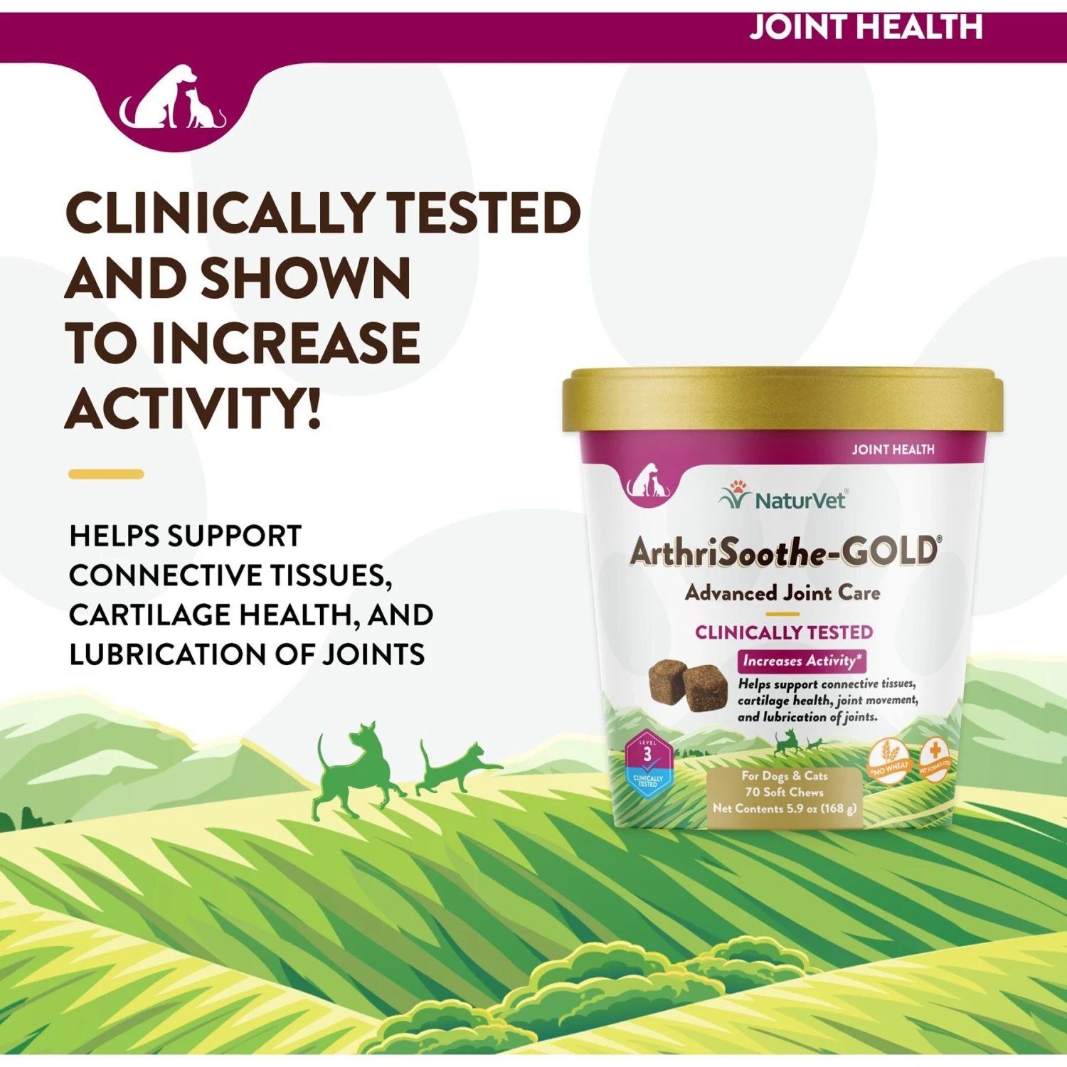 NaturVet Advanced Care ArthriSoothe-GOLD Soft Chews Joint Supplement For Cats & Dogs 5 NaturVet Advanced Care ArthriSoothe-GOLD Soft Chews Joint Supplement For Cats & Dogs - Image 3