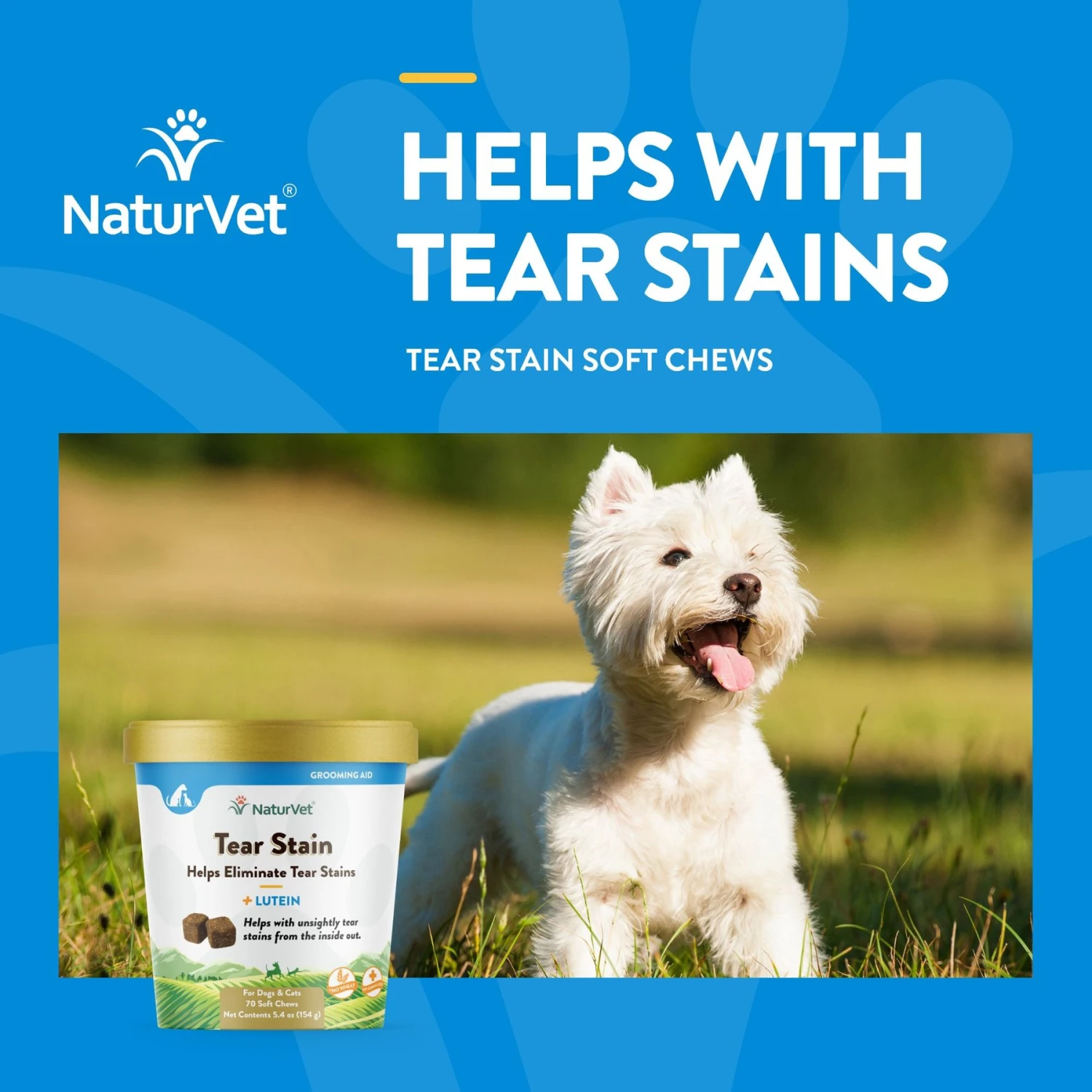 NaturVet Tear Stain Plus Lutein Soft Chews Vision Supplement For Cats & Dogs 6 NaturVet Tear Stain Plus Lutein Soft Chews Vision Supplement For Cats & Dogs - Image 4