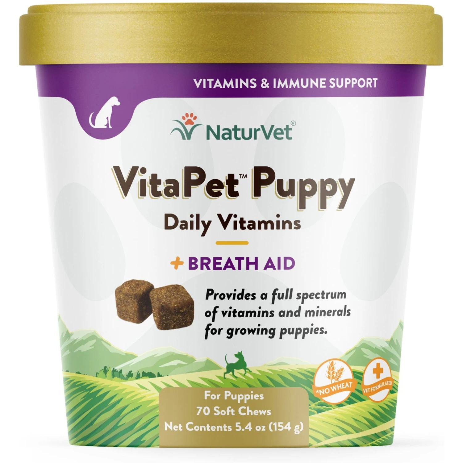 NaturVet VitaPet Puppy Plus Breath Aid Soft Chews Multivitamin For Dogs 3 NaturVet VitaPet Puppy Plus Breath Aid Soft Chews Multivitamin For Dogs
