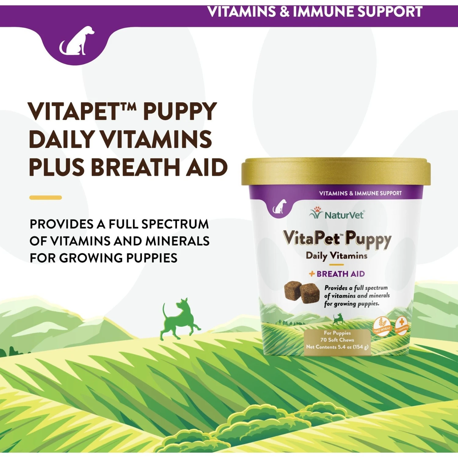 NaturVet VitaPet Puppy Plus Breath Aid Soft Chews Multivitamin For Dogs 5 NaturVet VitaPet Puppy Plus Breath Aid Soft Chews Multivitamin For Dogs - Image 3