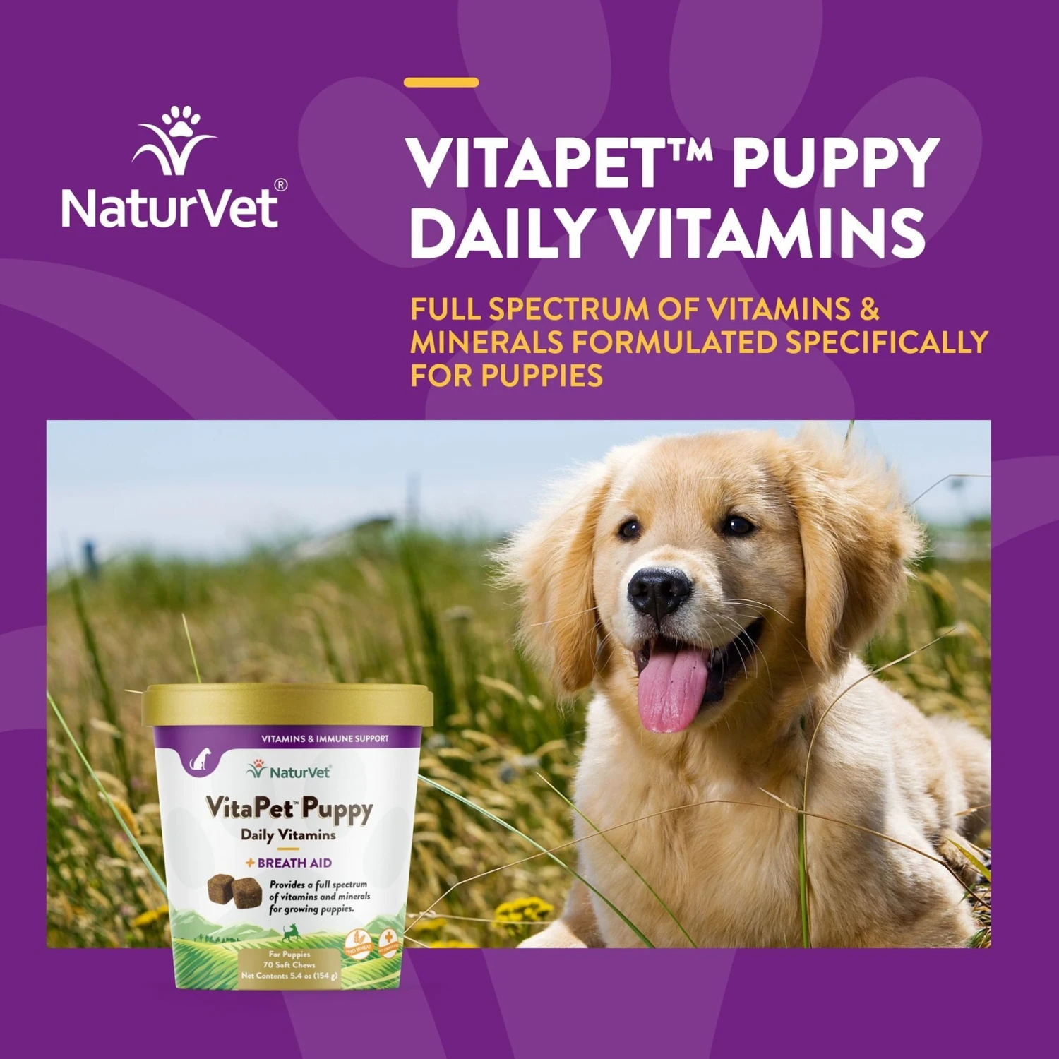 NaturVet VitaPet Puppy Plus Breath Aid Soft Chews Multivitamin For Dogs 6 NaturVet VitaPet Puppy Plus Breath Aid Soft Chews Multivitamin For Dogs - Image 4