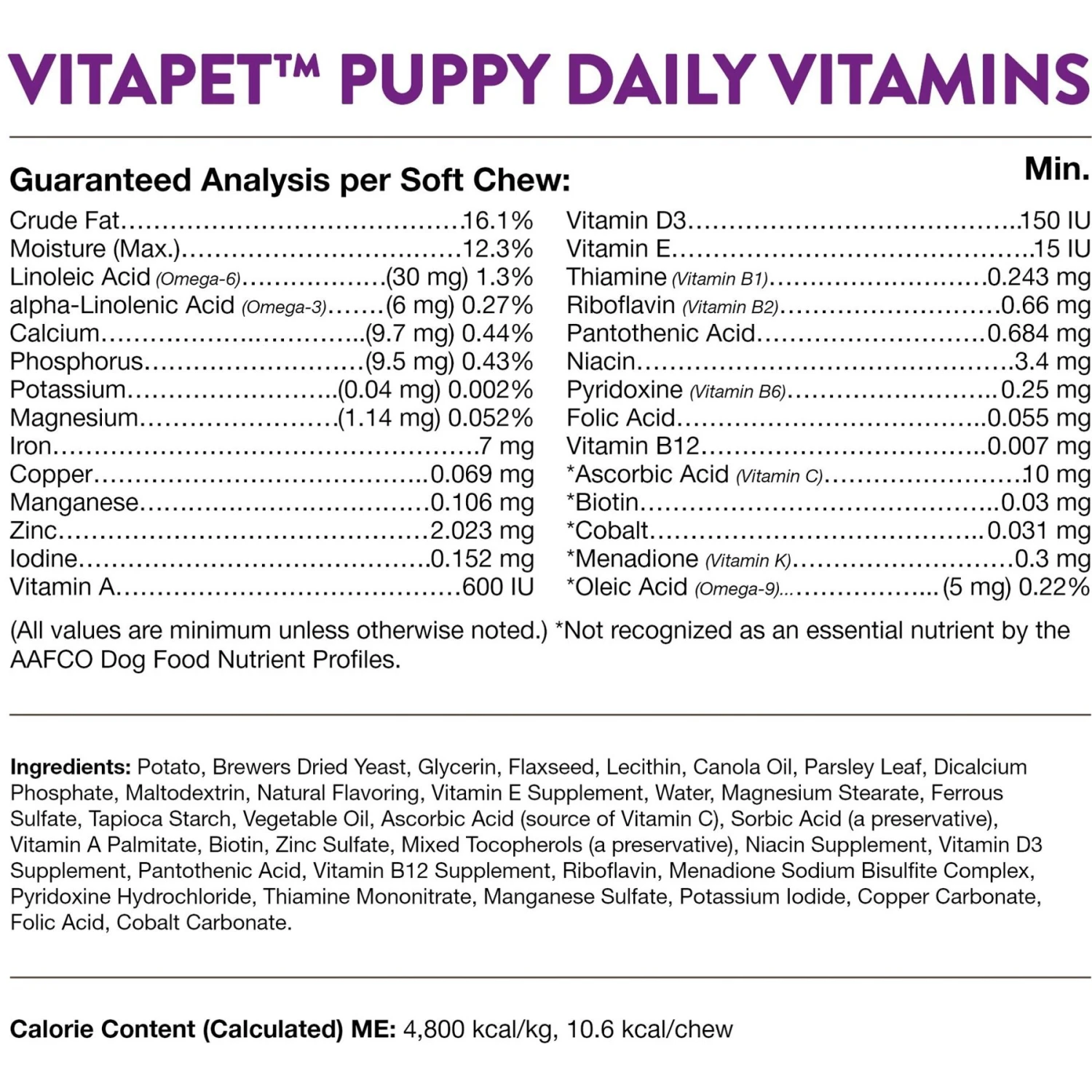 NaturVet VitaPet Puppy Plus Breath Aid Soft Chews Multivitamin For Dogs 10 NaturVet VitaPet Puppy Plus Breath Aid Soft Chews Multivitamin For Dogs - Image 8