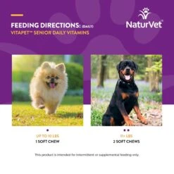 NaturVet VitaPet Senior Daily Vitamins Plus Glucosamine Dog Supplement -NaturVet 80395 PT6. AC SS1800 V1698692782