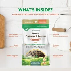 NaturVet Scoopables Advanced Probiotics & Enzymes Dog Digestive Supplement, 11-oz Bag -NaturVet 825038 PT7. AC SS1800 V1681999710