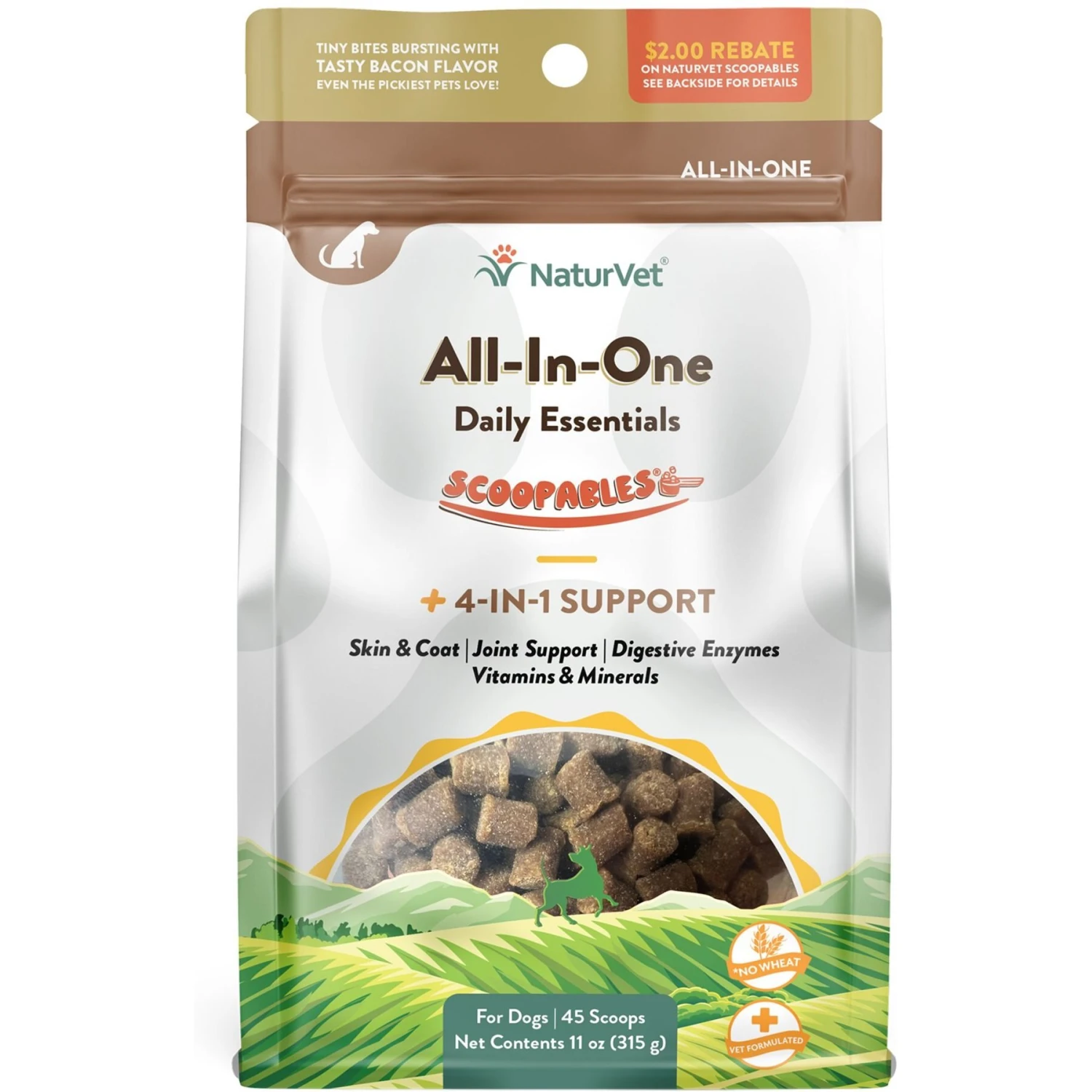 NaturVet Scoopables All-In-One 4-in-1 Support Dog Supplement, 11-oz Bag 3 NaturVet Scoopables All-In-One 4-in-1 Support Dog Supplement, 11-oz Bag