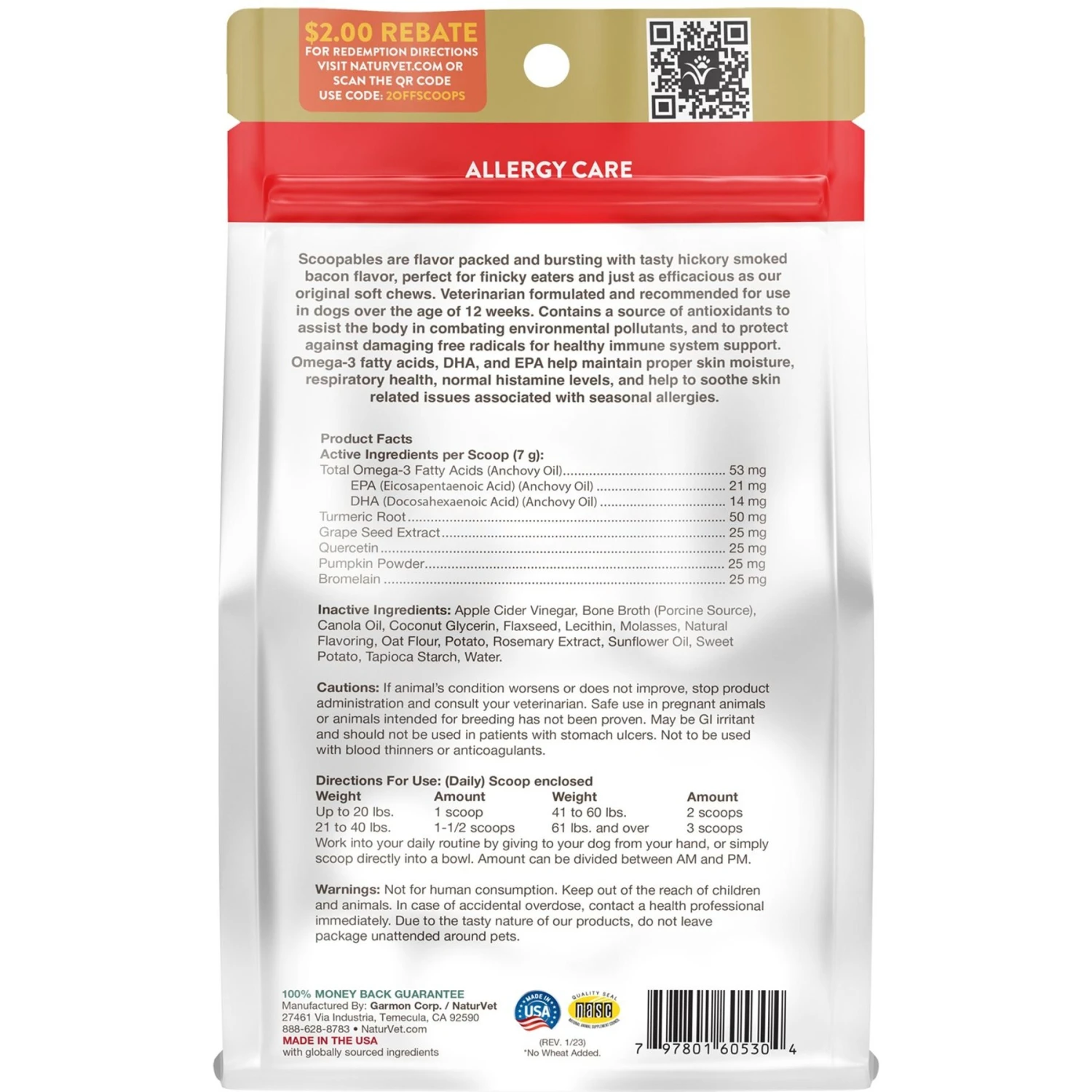 NaturVet Scoopables Aller-911 Allergy Aid Dog Supplement, 11-oz Bag 4 NaturVet Scoopables Aller-911 Allergy Aid Dog Supplement, 11-oz Bag - Image 2