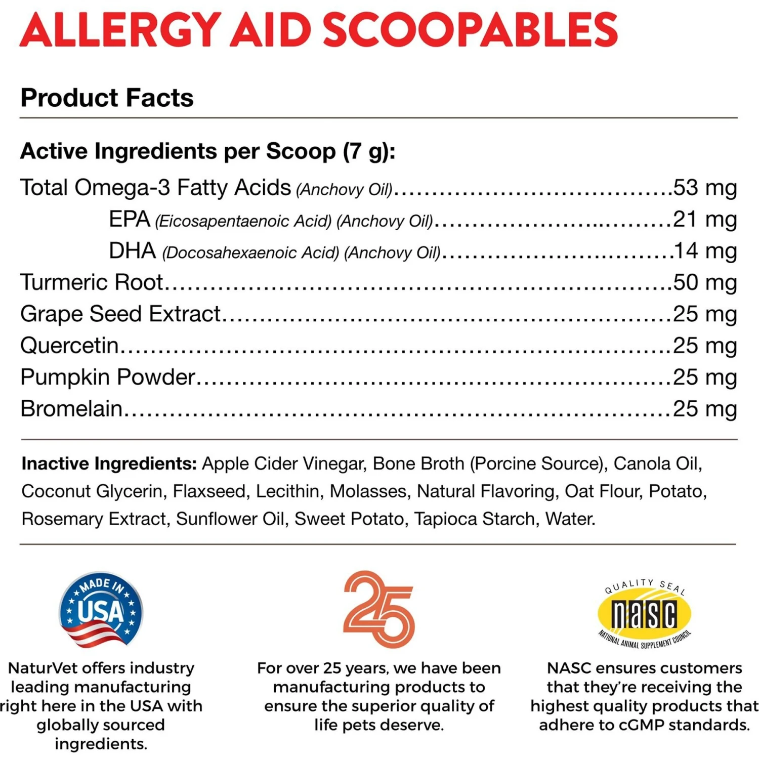 NaturVet Scoopables Aller-911 Allergy Aid Dog Supplement, 11-oz Bag 5 NaturVet Scoopables Aller-911 Allergy Aid Dog Supplement, 11-oz Bag - Image 3