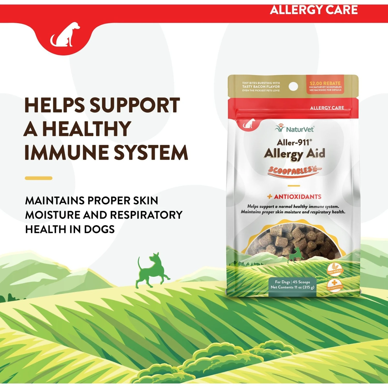 NaturVet Scoopables Aller-911 Allergy Aid Dog Supplement, 11-oz Bag 7 NaturVet Scoopables Aller-911 Allergy Aid Dog Supplement, 11-oz Bag - Image 5
