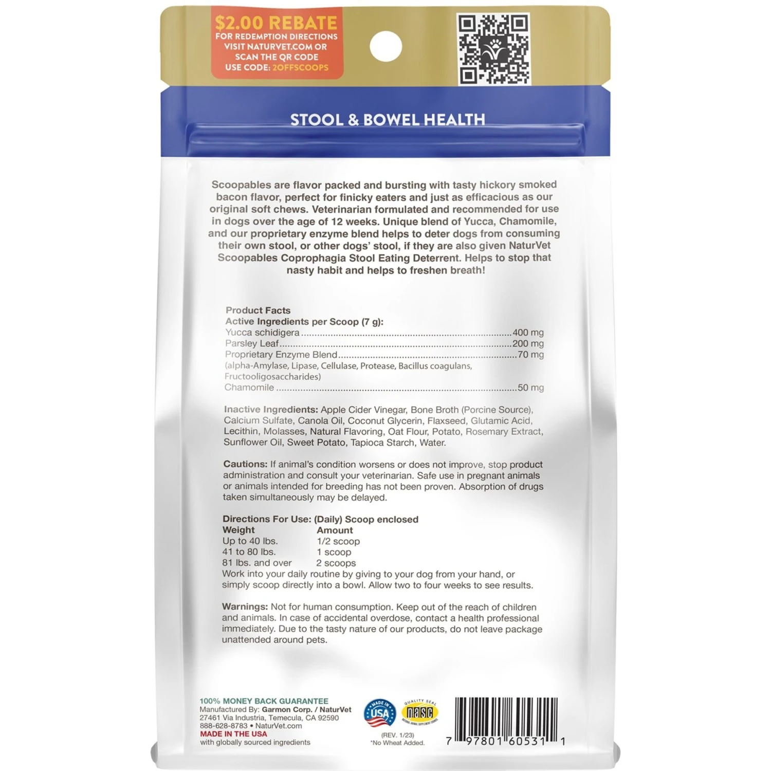 NaturVet Scoopables Coprophagia Stool Eating Deterrent Dog Supplement, 11-oz Bag 4 NaturVet Scoopables Coprophagia Stool Eating Deterrent Dog Supplement, 11-oz Bag - Image 2