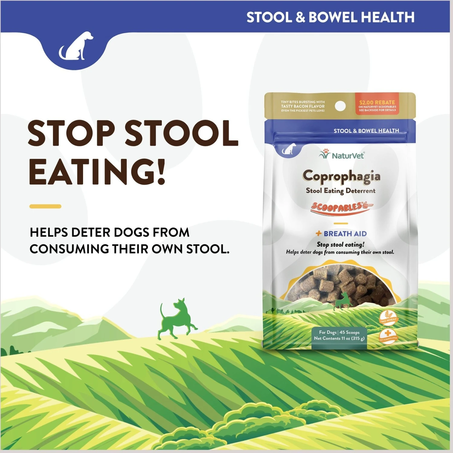 NaturVet Scoopables Coprophagia Stool Eating Deterrent Dog Supplement, 11-oz Bag 7 NaturVet Scoopables Coprophagia Stool Eating Deterrent Dog Supplement, 11-oz Bag - Image 5