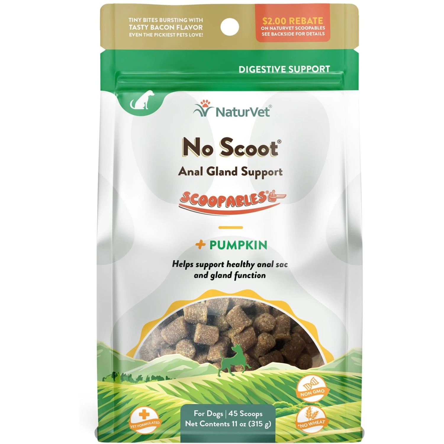 NaturVet Scoopables No Scoot Anal Gland Support Dog Supplement, 11-oz Bag 3 NaturVet Scoopables No Scoot Anal Gland Support Dog Supplement, 11-oz Bag