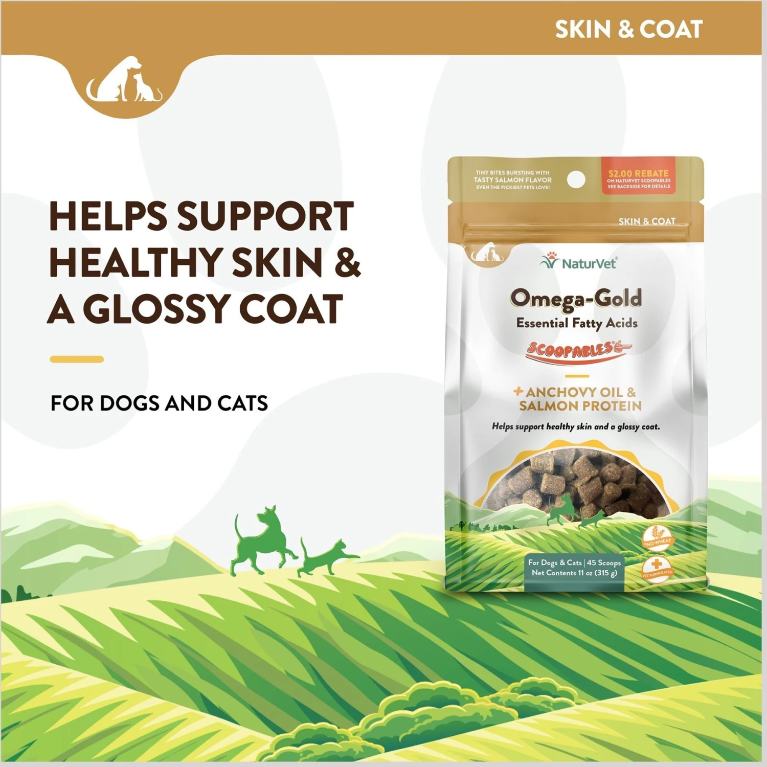 NaturVet Scoopables Omega-Gold Dog & Cat Supplement, 11-oz Bag 7 NaturVet Scoopables Omega-Gold Dog & Cat Supplement, 11-oz Bag - Image 5