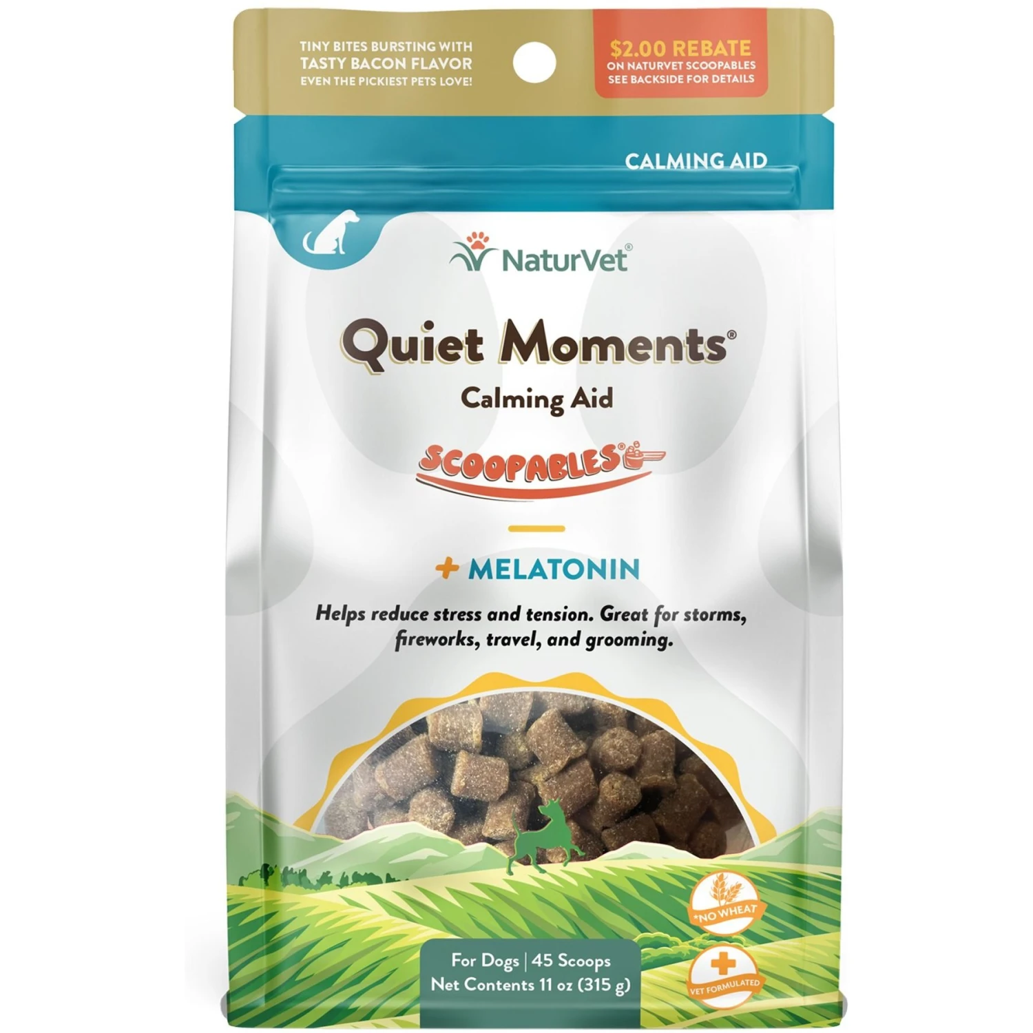 NaturVet Scoopables Quiet Moments Calming Aid Dog Supplement, 11-oz Bag 3 NaturVet Scoopables Quiet Moments Calming Aid Dog Supplement, 11-oz Bag