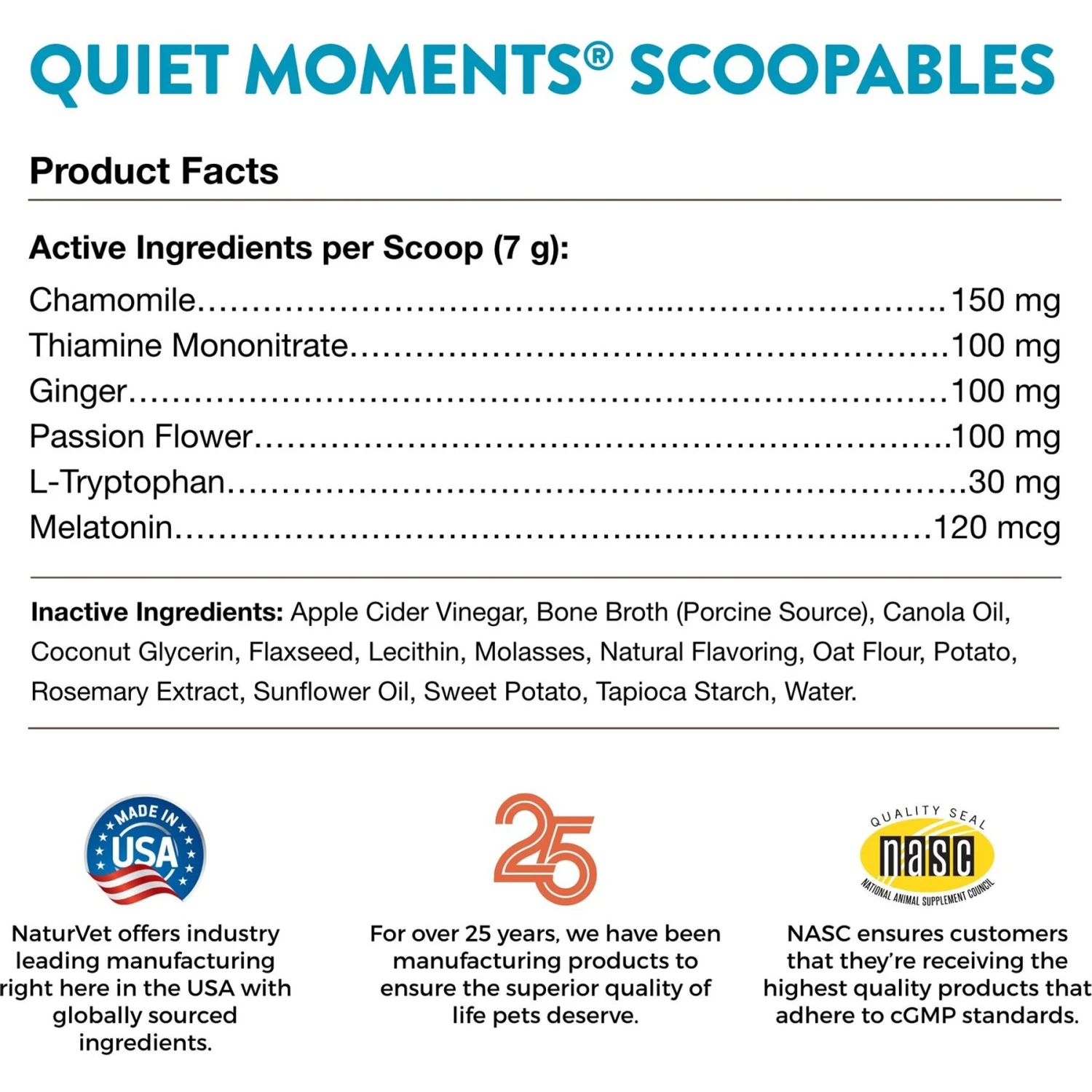 NaturVet Scoopables Quiet Moments Calming Aid Dog Supplement, 11-oz Bag 5 NaturVet Scoopables Quiet Moments Calming Aid Dog Supplement, 11-oz Bag - Image 3