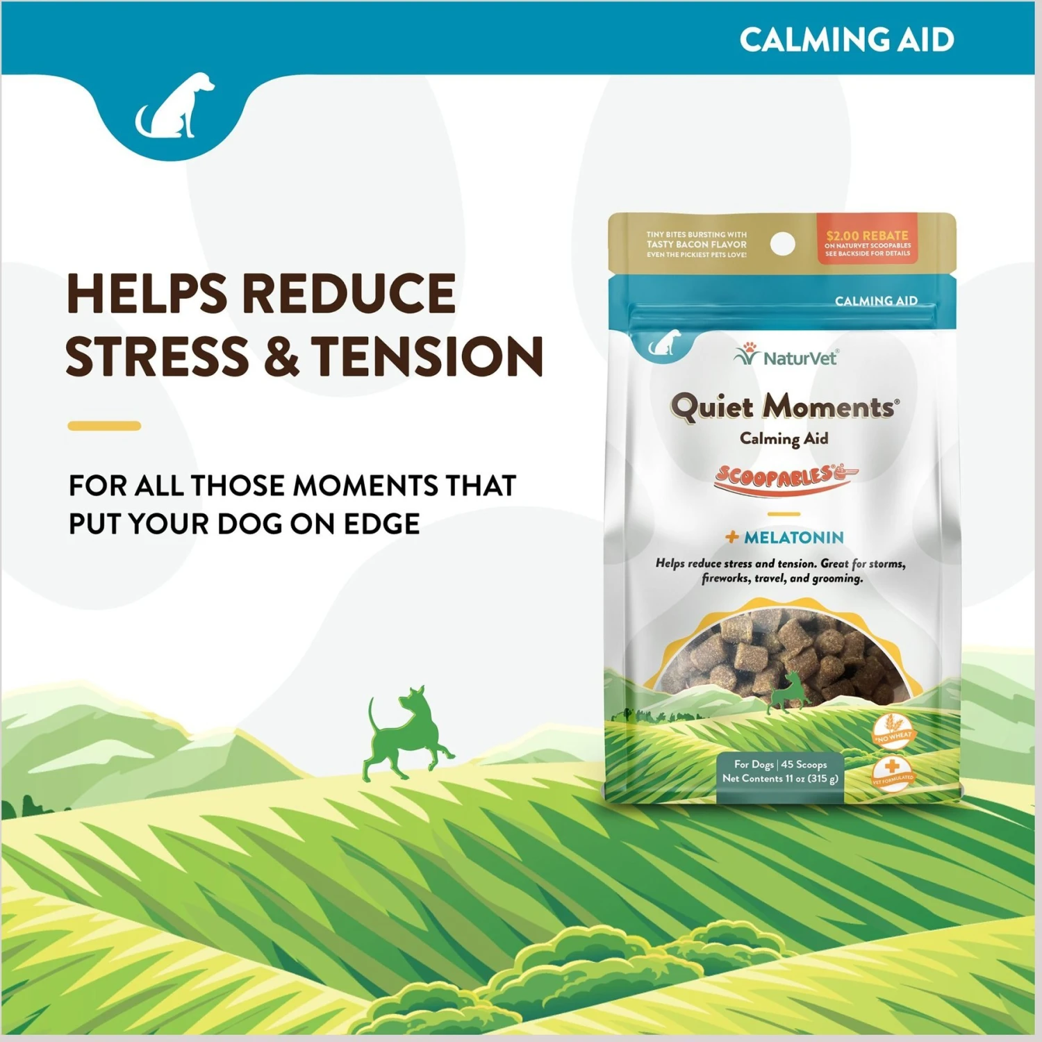 NaturVet Scoopables Quiet Moments Calming Aid Dog Supplement, 11-oz Bag 7 NaturVet Scoopables Quiet Moments Calming Aid Dog Supplement, 11-oz Bag - Image 5