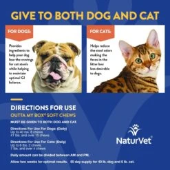 NaturVet Outta My Box Soft Chews Digestive Supplement For Cats & Dogs -NaturVet 93631 PT6. AC SS1800 V1698697411