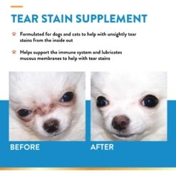 NaturVet Tear Stain Plus Lutein Soft Chews Vision Supplement For Cats & Dogs & NaturVet Tear Stain Remover Dog & Cat Liquid Topical Formula -NaturVet 941654 PT4. AC SS1800 V1692796388