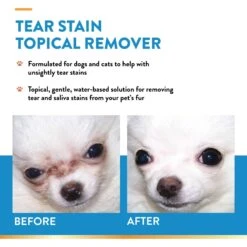 NaturVet Tear Stain Plus Lutein Soft Chews Vision Supplement For Cats & Dogs & NaturVet Tear Stain Remover Dog & Cat Liquid Topical Formula -NaturVet 941654 PT8. AC SS1800 V1692796388