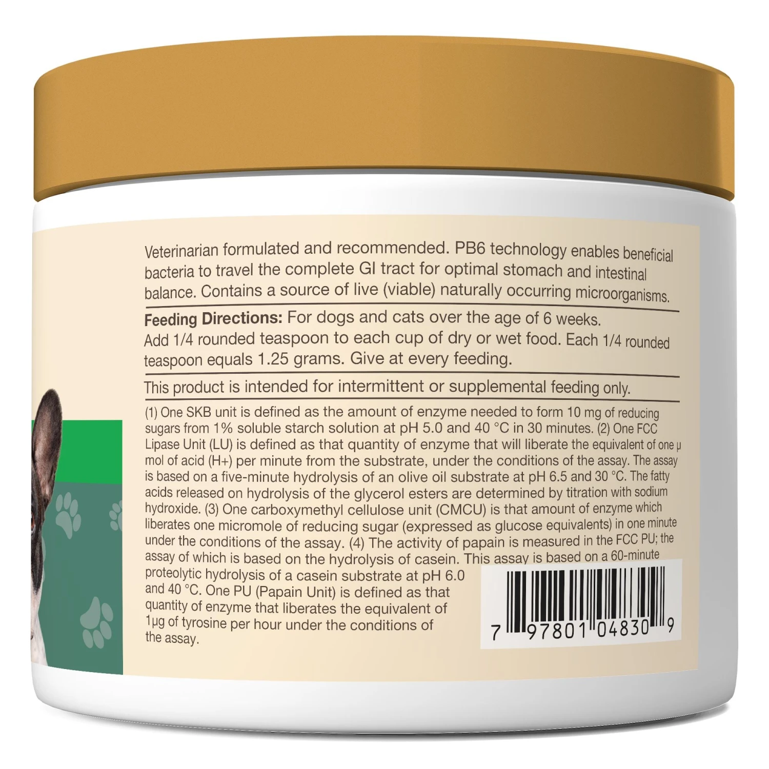 Naturvet Advanced Probiotic & Enzymes Powder Digestive Dog Supplements - 4 Oz Jar 4 Naturvet Advanced Probiotic & Enzymes Powder Digestive Dog Supplements - 4 Oz Jar - Image 2