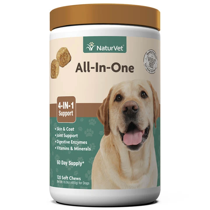 Naturvet All In One Soft Chew Chewy Dog Vitamins - 120 Ct Jar 3 Naturvet All In One Soft Chew Chewy Dog Vitamins - 120 Ct Jar