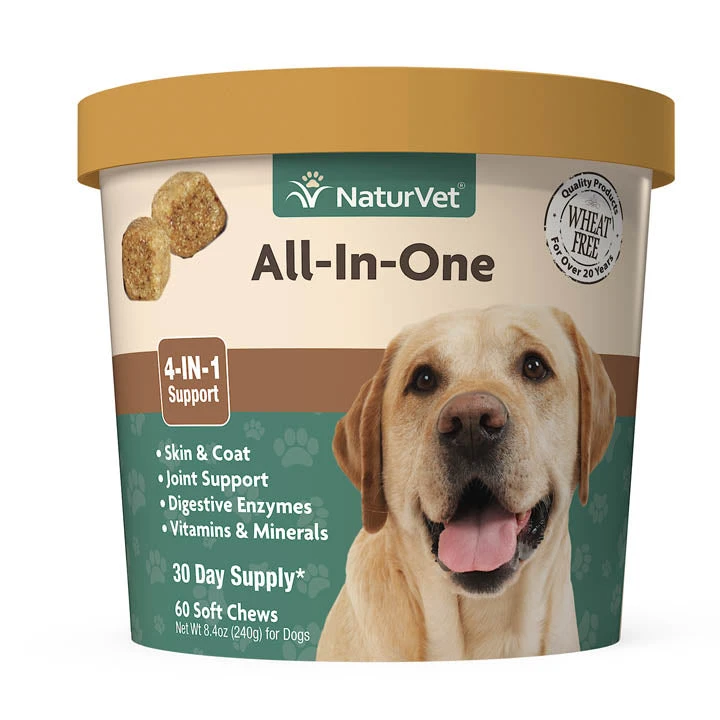 Naturvet All-In-One Soft Chew Chewy Dog Vitamins - 60 Ct Cup 3 Naturvet All-In-One Soft Chew Chewy Dog Vitamins - 60 Ct Cup