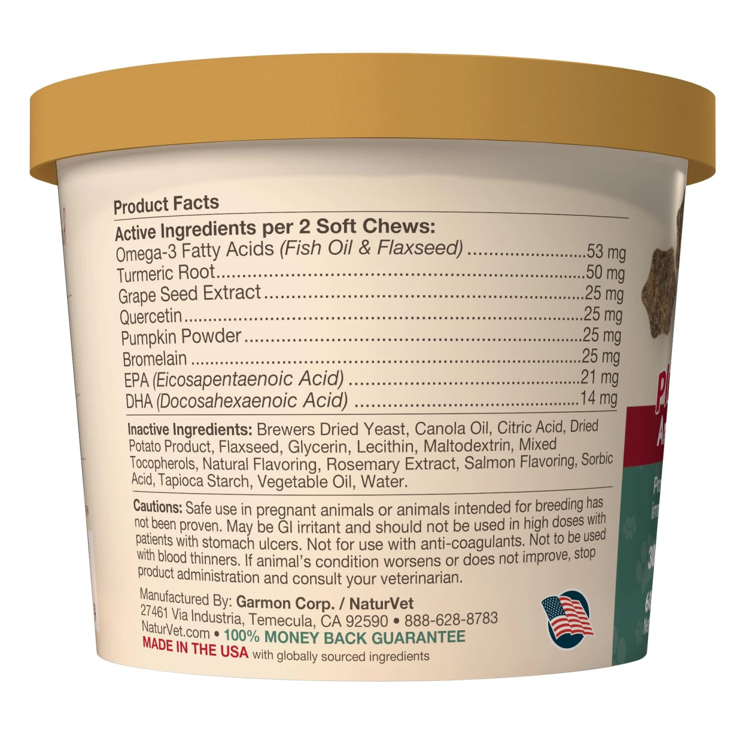 Naturvet Aller 911 Allergy Aid Plus Antioxidants CAT Cat Chewy Supplements - 60 Ct Cup 4 Naturvet Aller 911 Allergy Aid Plus Antioxidants CAT Cat Chewy Supplements - 60 Ct Cup - Image 2