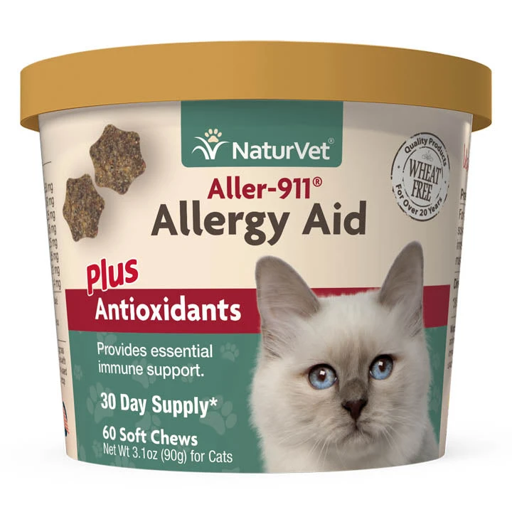 Naturvet Aller 911 Allergy Aid Plus Antioxidants CAT Cat Chewy Supplements - 60 Ct Cup 3 Naturvet Aller 911 Allergy Aid Plus Antioxidants CAT Cat Chewy Supplements - 60 Ct Cup