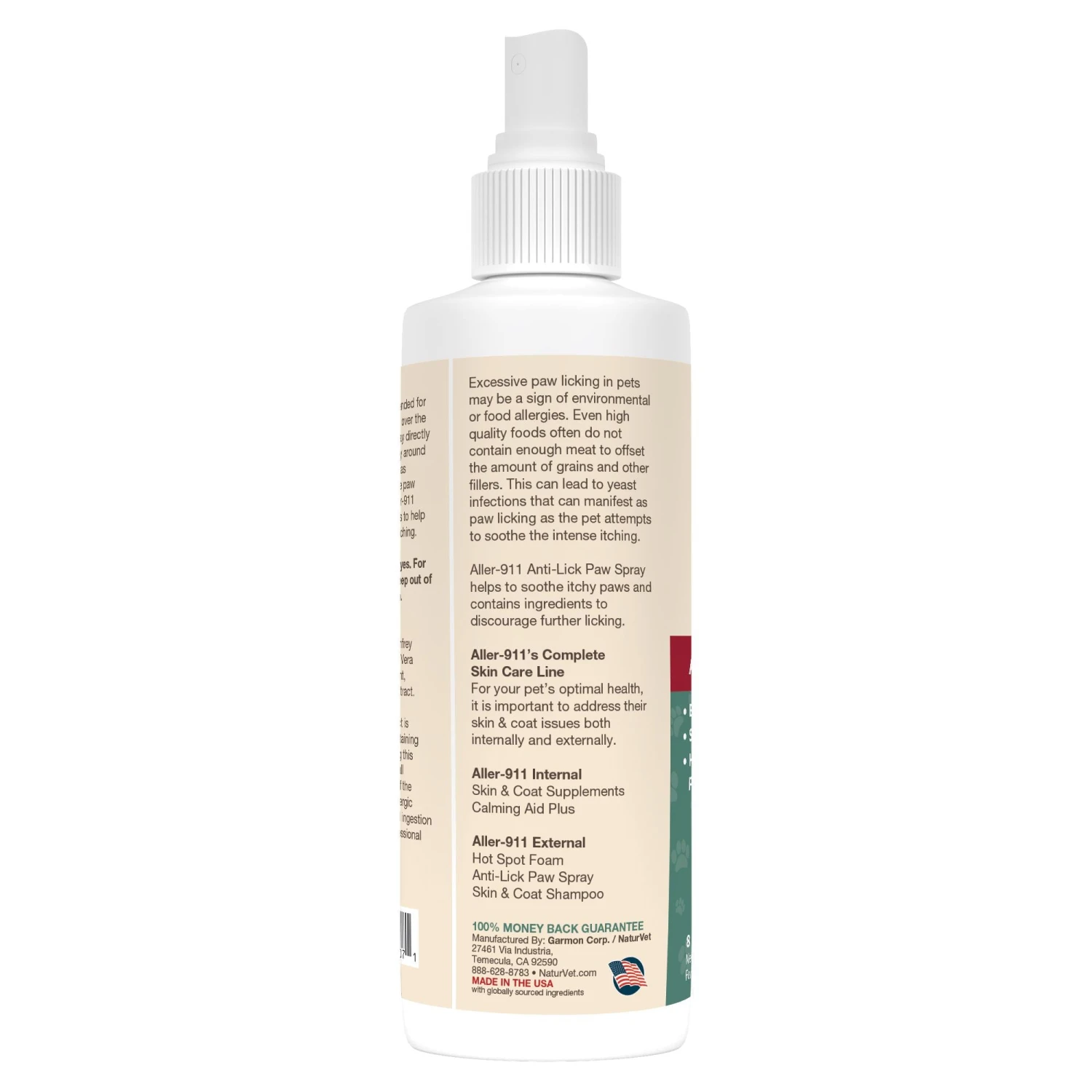Naturvet Aller 911 Dog And Cat Anti-Lick Paw Spray - 8 Oz Bottle 4 Naturvet Aller 911 Dog And Cat Anti-Lick Paw Spray - 8 Oz Bottle - Image 2