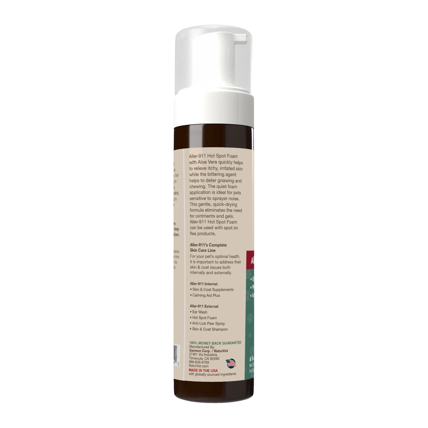 Naturvet Aller 911 Hot Spot Itching Dog And Cat Foam - 8 Oz Bottle 4 Naturvet Aller 911 Hot Spot Itching Dog And Cat Foam - 8 Oz Bottle - Image 2