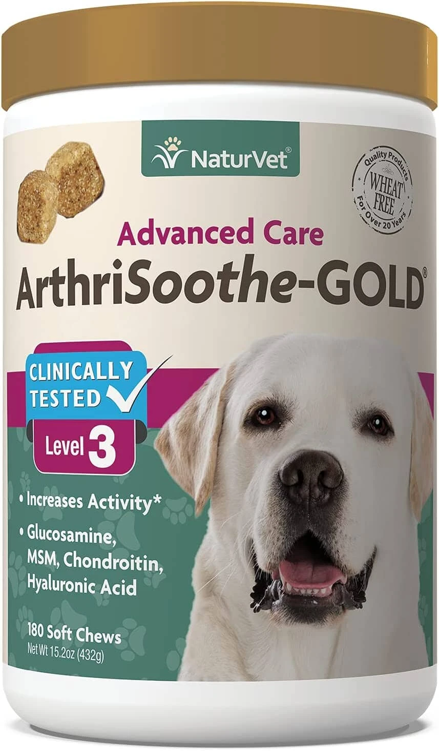 Naturvet ArthriSoothe GOLD Level 3 Joint Health Chewable Dog Supplement - 240 Count 3 Naturvet ArthriSoothe GOLD Level 3 Joint Health Chewable Dog Supplement - 240 Count
