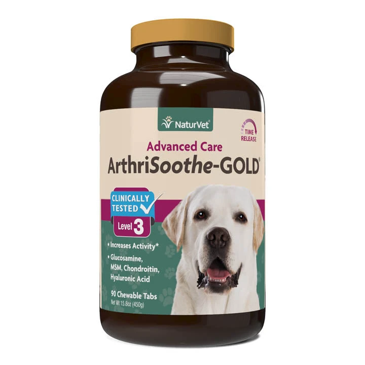 Naturvet ArthriSoothe GOLD Tablets Time Release Hip And Joint Dog Supplements - 90 Ct Bottle 3 Naturvet ArthriSoothe GOLD Tablets Time Release Hip And Joint Dog Supplements - 90 Ct Bottle