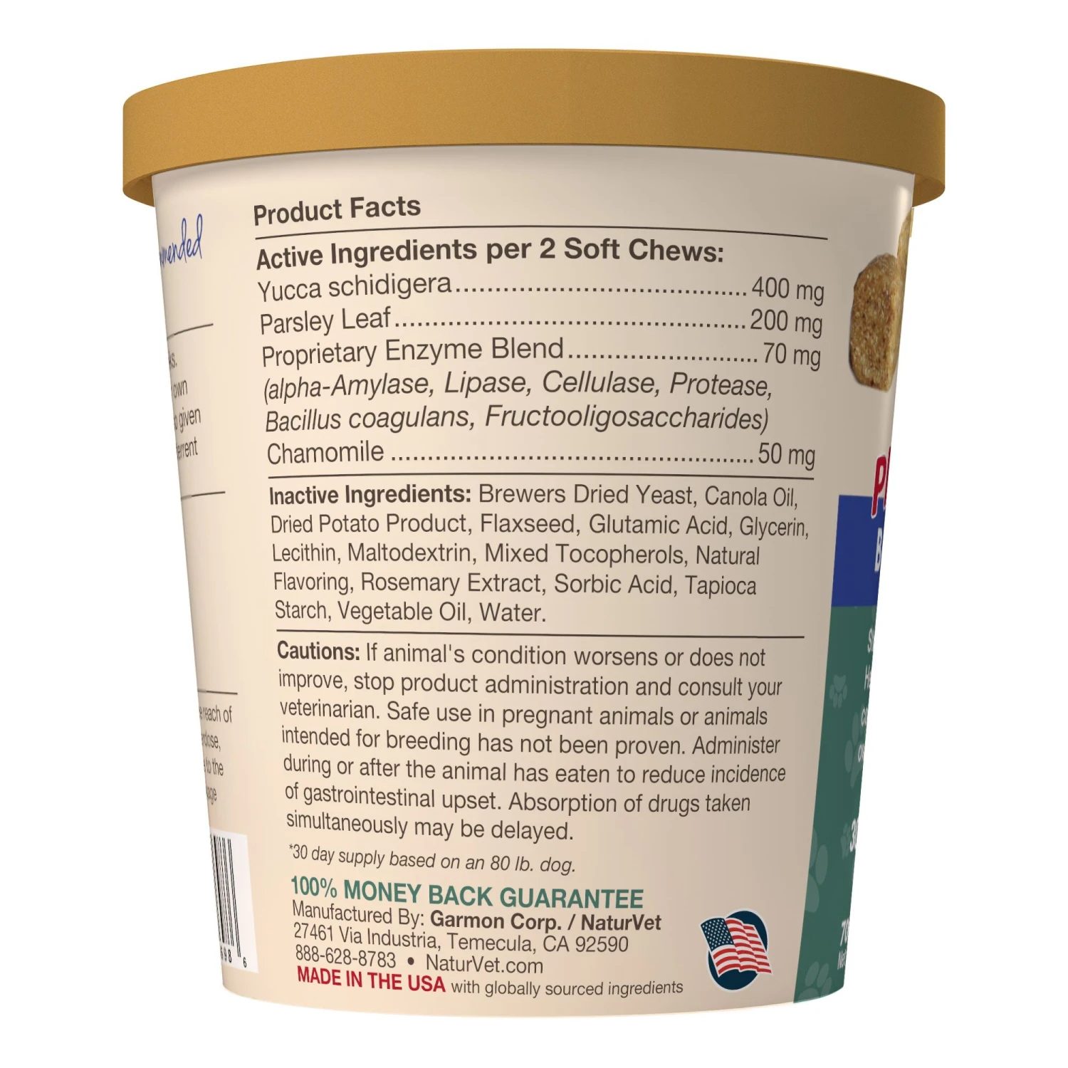 Naturvet Coprophagia Plus Breath Aid Soft Chew Stool Eating Deterrent Cat And Dog Supplements - 70 Ct Cup 4 Naturvet Coprophagia Plus Breath Aid Soft Chew Stool Eating Deterrent Cat And Dog Supplements - 70 Ct Cup - Image 2