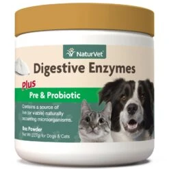 Naturvet Digestive Enzymes Dog And Cat Supplements - 8 Oz Jar